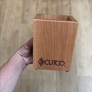 Cutco Oak Finish Knife or utensil Holder